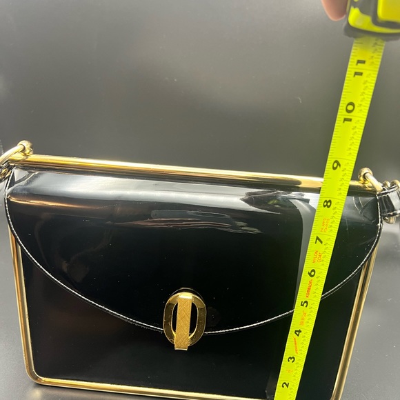 crouch & fitzgerland New York Vegan vintage shouder purse Gold Metal Encased - Picture 13 of 16